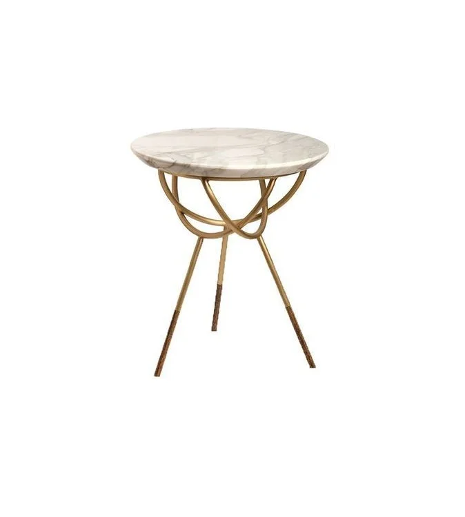 Elegant Modern Living Room Furniture Gold and Silver Accent Coffee Table with Antique Tree Trunk Design Metal Home Usage