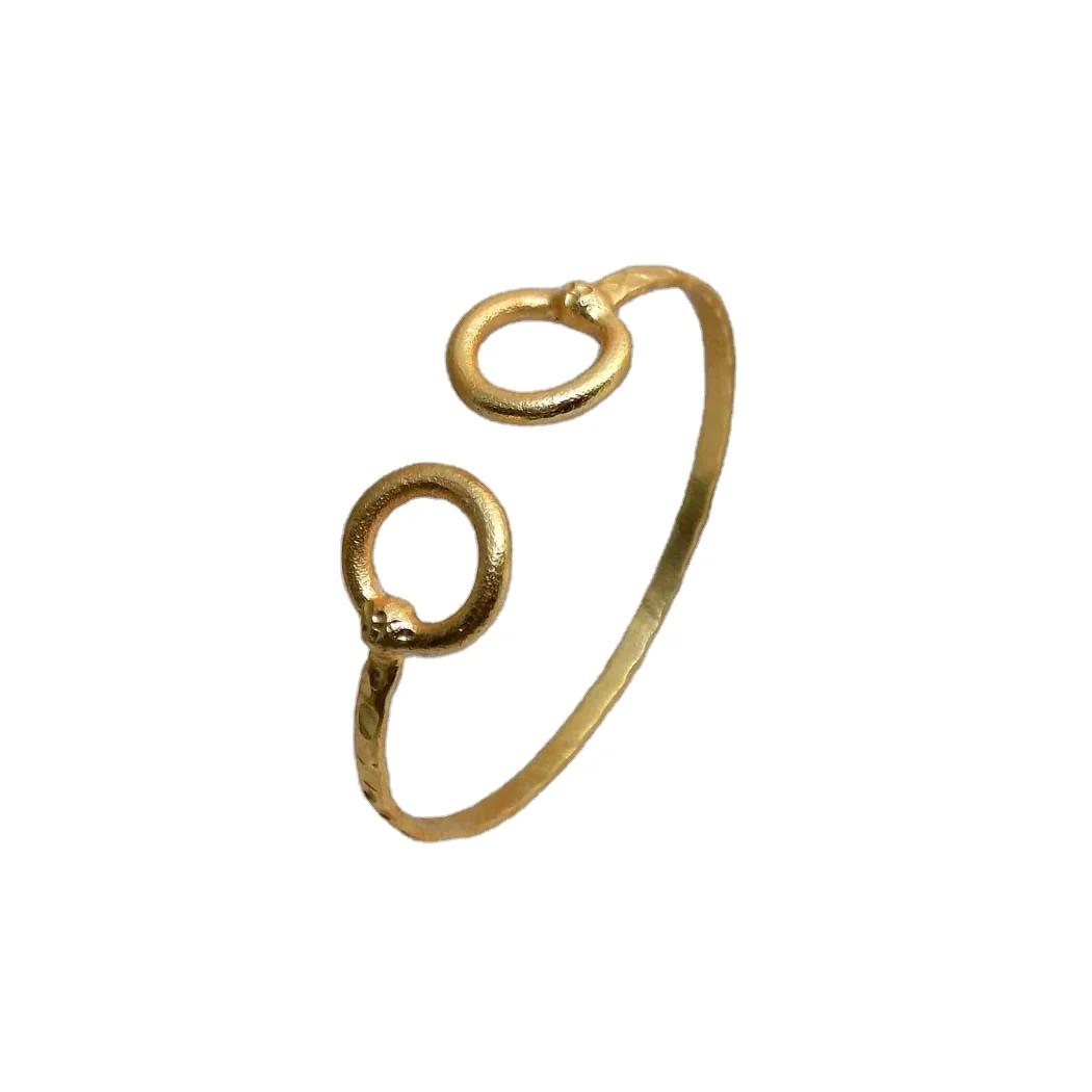 Gold plated Designer Hammered Statement Cuff and Bangle  SKU6450 For Girls And Women Handmade