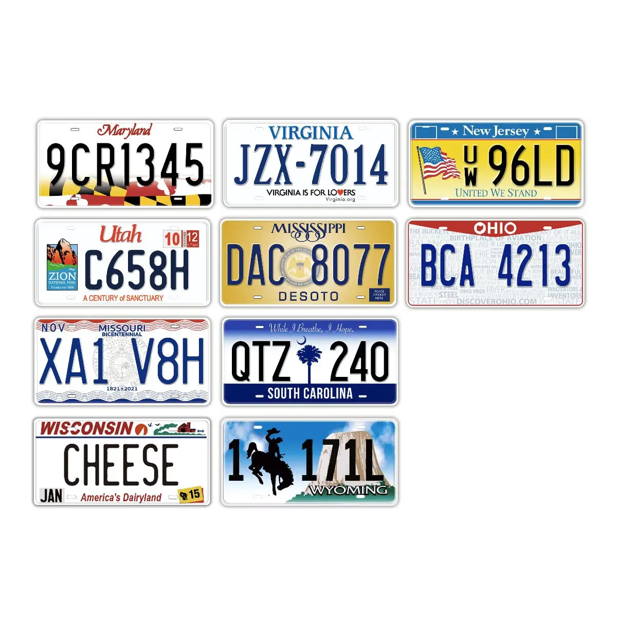 Custom Usa Electric Aluminium License Plate Acrylic Souvenir Metal Motorcycle Plate Custom Silicone Car Number Plate