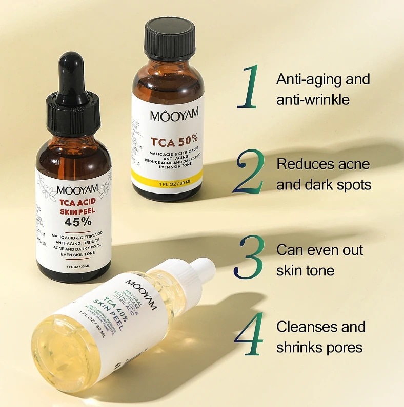 Skin TCA 40% 45% 50% Chemical Peel Professional Chemical Peel Serum For Skin Dark Spot Remover
