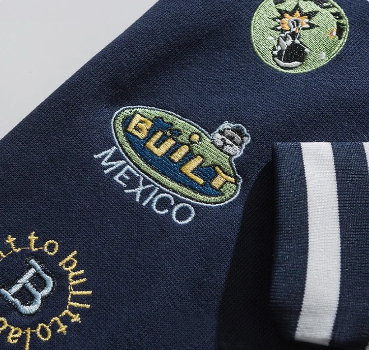 Бейсбольная куртка унисекс в американском стиле для колледжа оптовая продажа дизайнерская повседневная кожаная ветровка окрашенная ткань