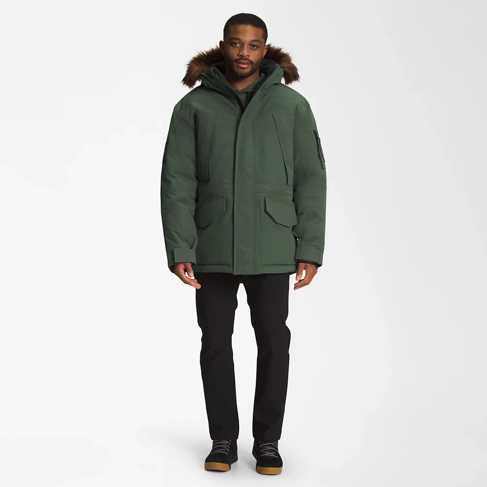 2023 Men Retro modern style Down coat plus size hooded winter real fur insulated parka breathable warm jacket with custom logo