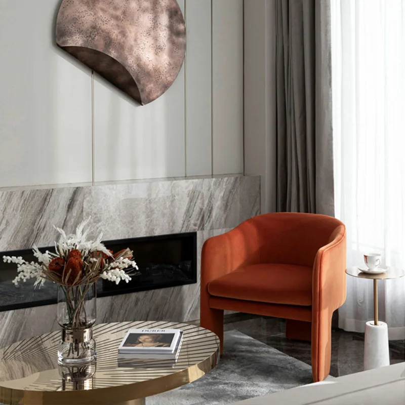 Italian style high density rebound foam comfortable leisure  sofa chair chair modern for living room dining room