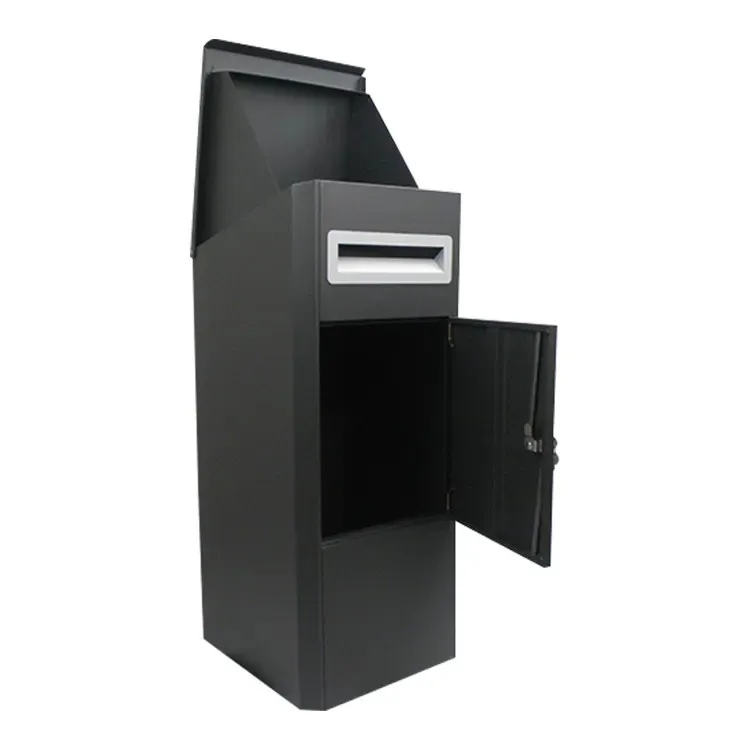 Parcel Drop Box Galvanized Mailboxes ODM Letterboxes Stainless Steel Metal Outdoor Smart Lockable Wall Mounted Drop Mailbox OEM
