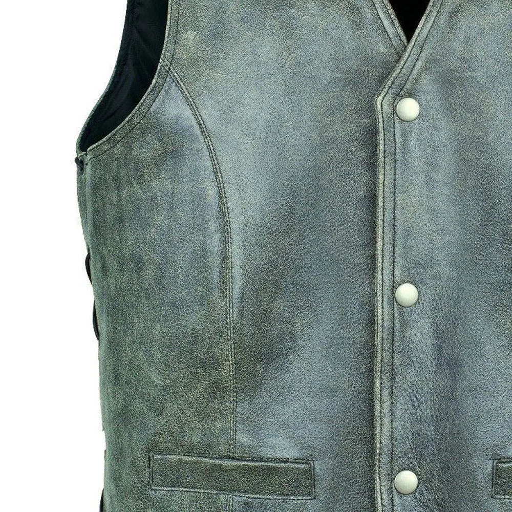 Lightweight Comfortable Leather Vest For Men Latest Design Leather Vest Top Sale Men Leather Vest