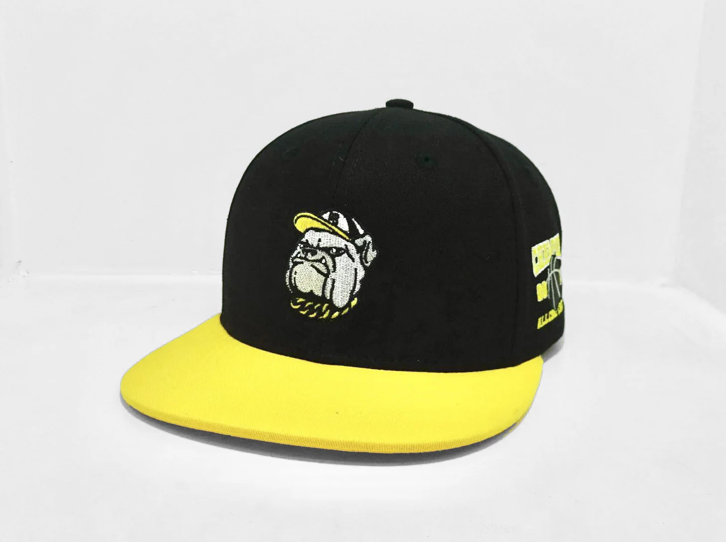New Arrival Fashion Woven Patch With Cute Animal Or Custom Personalized Logo SnapBack Hat 6 Panel Structured Form Flat Brim