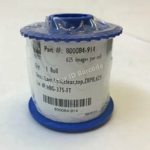 Zebra 800084-914 Clear Laminating Film 1mil For Zebra Card Printer ZXP Series 8 Zebra ZXP Series 9