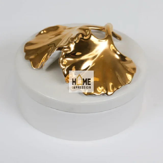 Handmade White & Gold Decorative Luxury Napkin Holder White & Gold Decor Napkin Tissue Holder