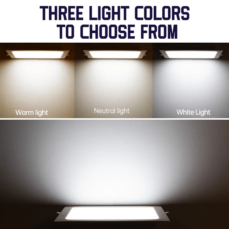 WOLINK Factory recessed ceiling slim panels lamp 5w 7w 12w 15w 18w 24w square round led panel light