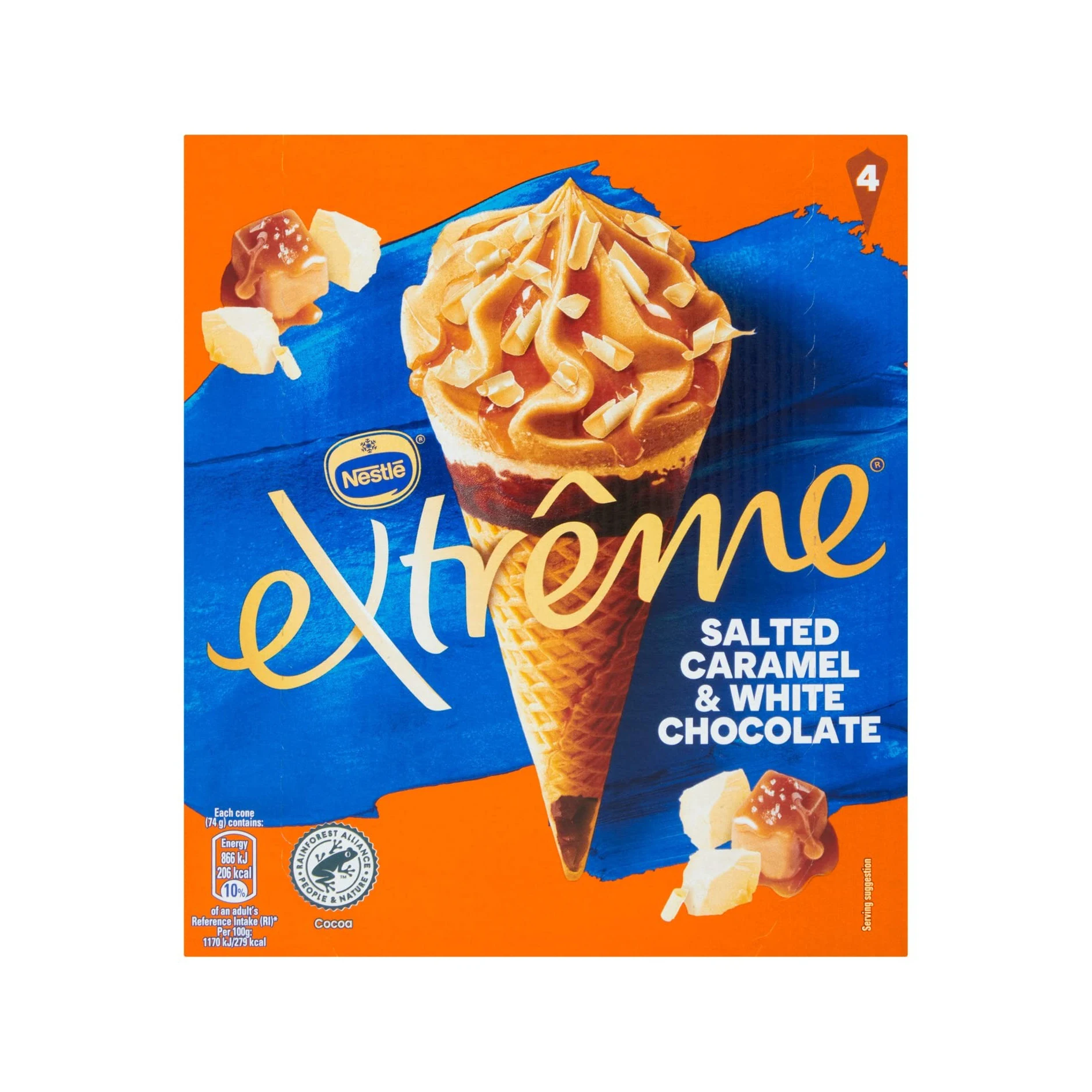 Buy Extreme Cookie Cone Caramel 4x110ml (440ml) cheaply