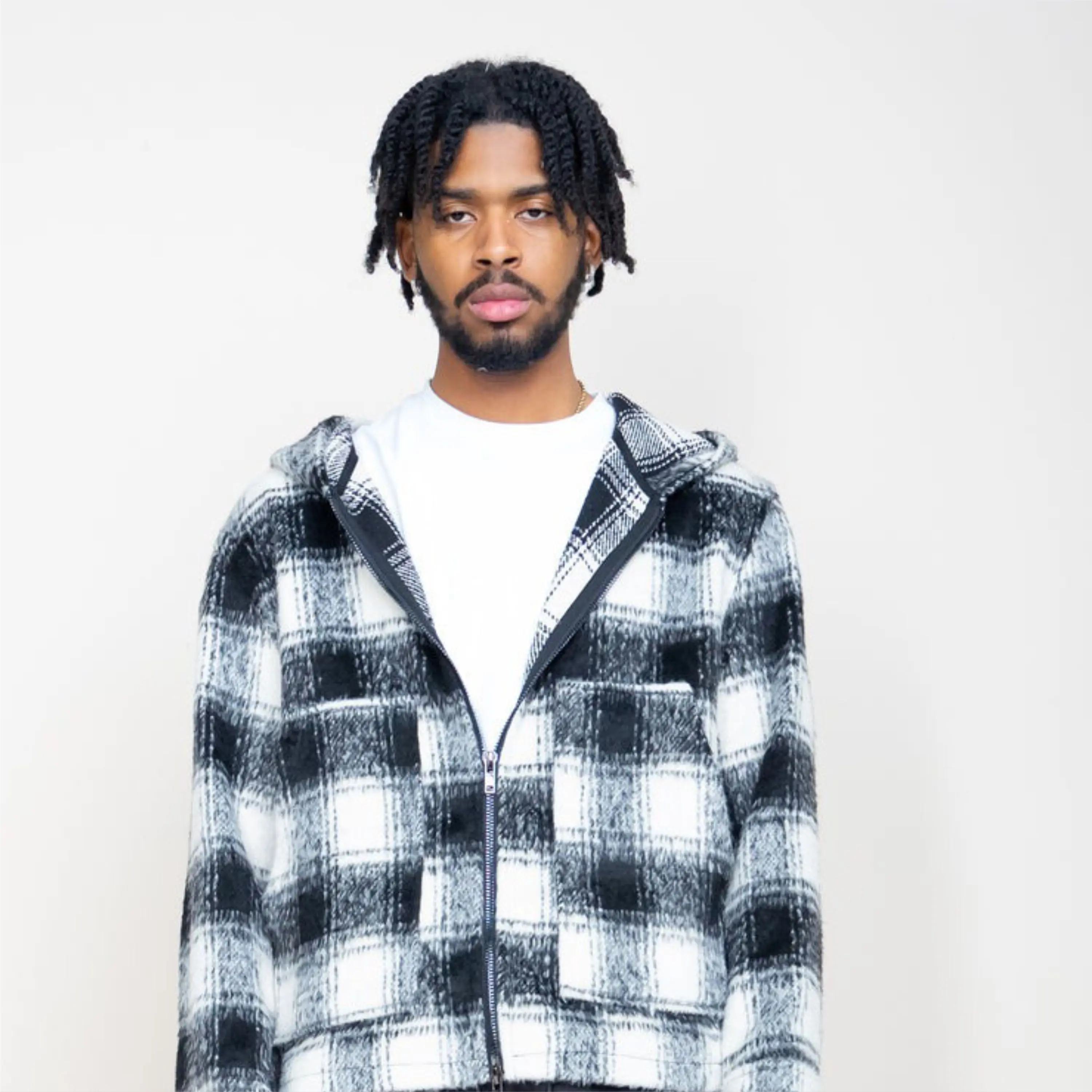 Clothes Casual Streetwear Mens Khaki Light Blue wool Jackets Coats classic stand up collar Bomber Spring Autumn Jacket