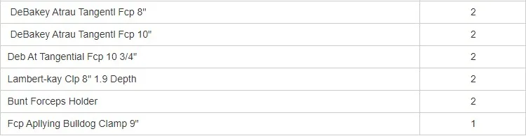 Major Vascular Surgery Instruments Set 62 Pieces Cardioavscular Surgical Instrument Set German Stainless Steel Medical Equipment