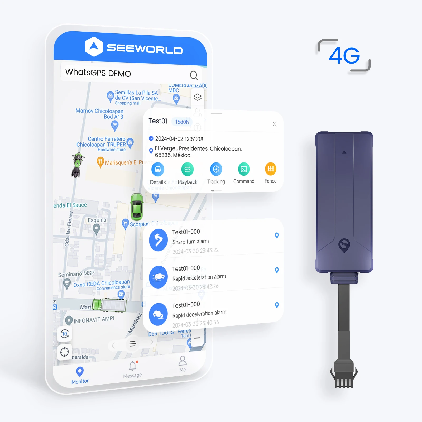 GPS-навигатор Google Link в реальном времени с отсеченным двигателем