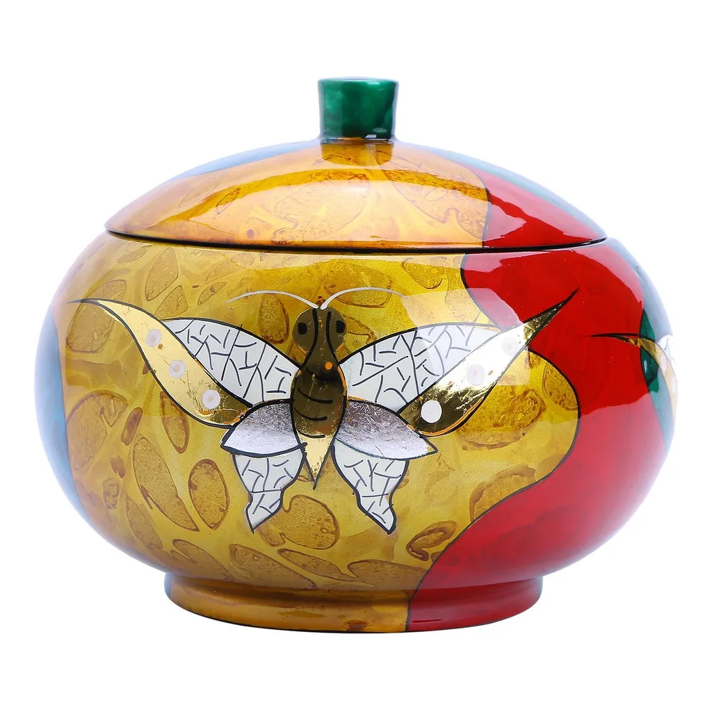 Bottle lacquer jars with lids mini decor lacquered jar wholesale decorative home decoration small round boxes