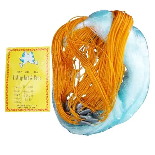 Рыболовные сети премиум-класса Cap-Dua Ikan полная сеть 6B (Spat сеть) 0 15 мм *(20 до 100 мм) * 50MD 22Mtr Jaring Pukat Tangsi