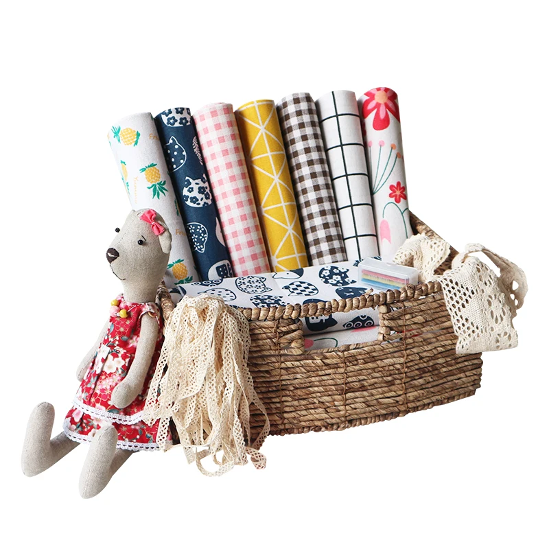 2023 ткань для рубашки из 55% льна и 45% хлопка с принтом