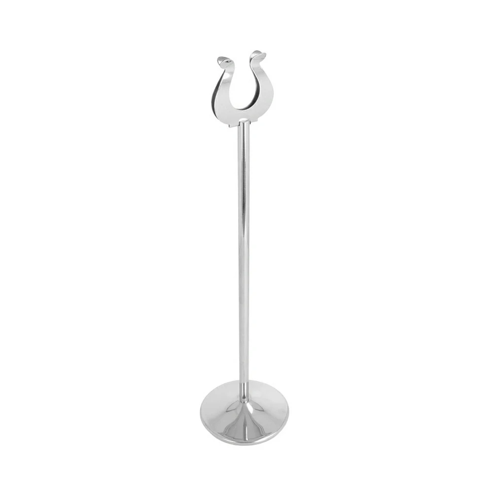 6' Stainless Steel Restaurant Buffet Table Number Stand Name Tag Holder Menu Stand Wedding Table Place Card Holder Stand