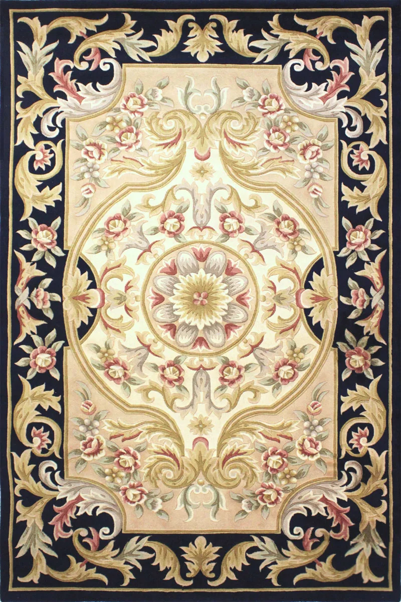 Black Marble Stone Inlaid Antique Theme Exclusive Marquetry Inlay Dining Table Top