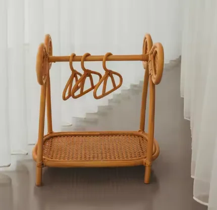 Beautiful Rattan Doll Clothes Handmade Rattan Doll Accessories for Hanging Clothes