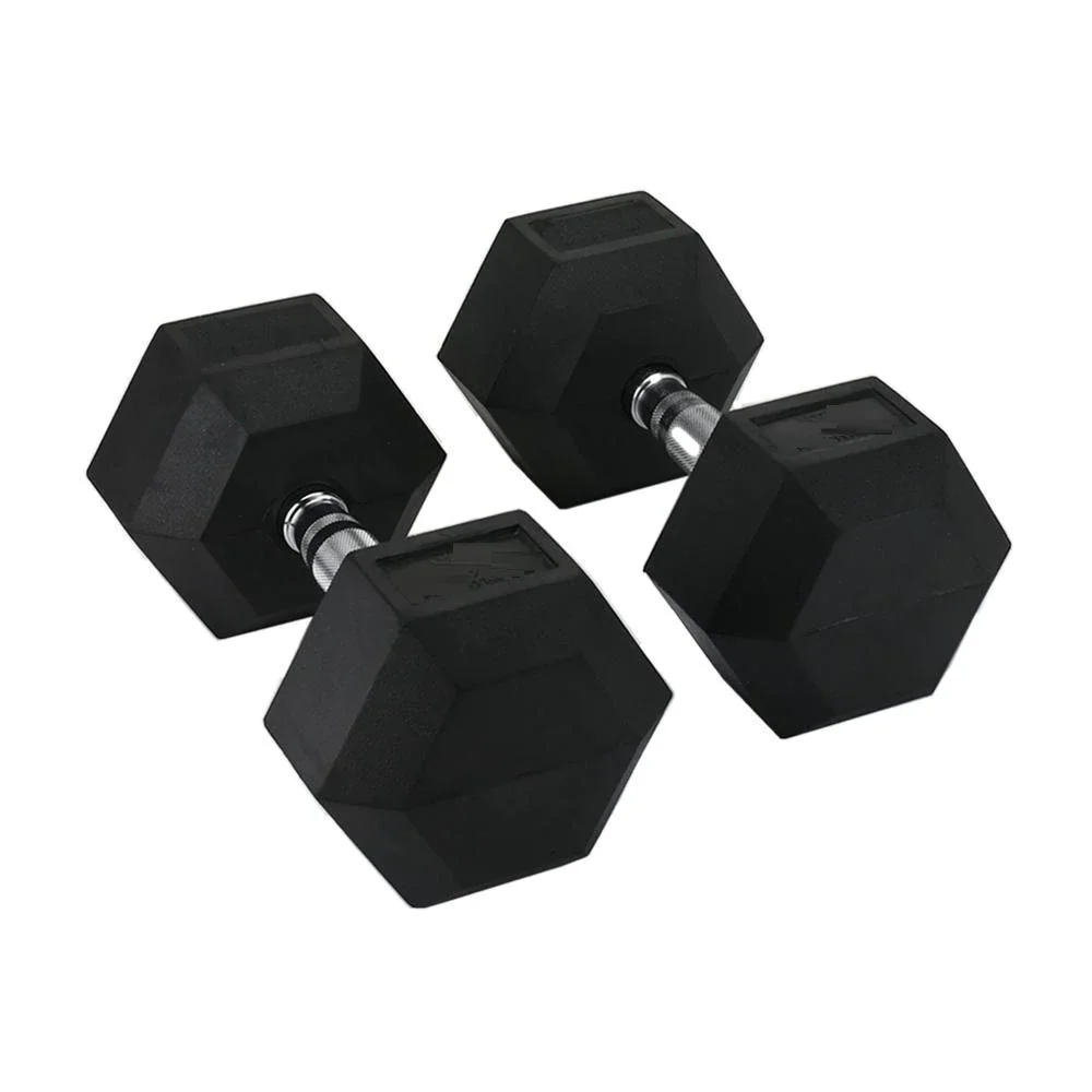 Cheap Home  Exercise Bodybuilding Hand Weights Lifting Vinyl Coated Hexagonal Dumbbells 10kgs