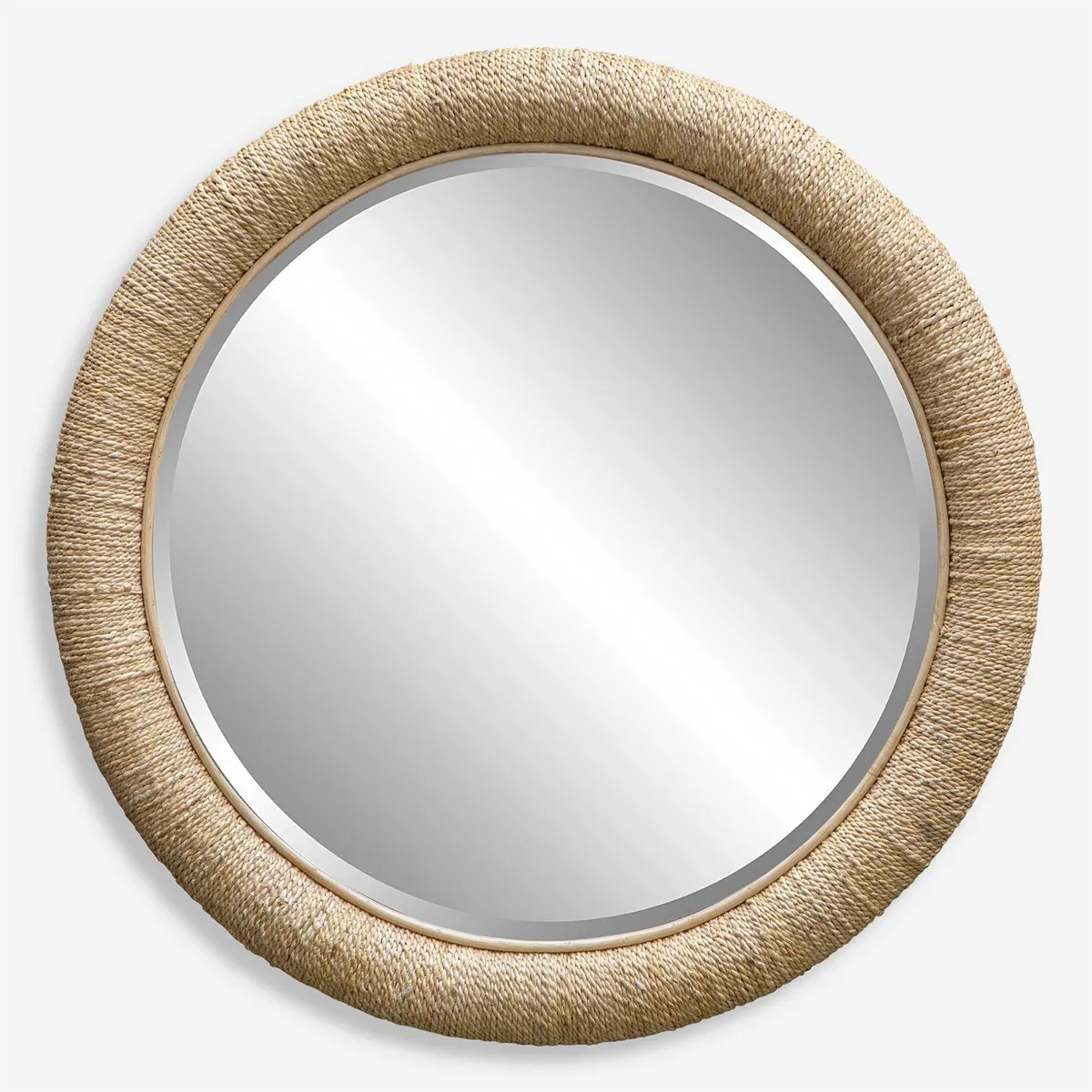 White natural wood round wall mirror for hotel apartment home living room bedroom hallway wall decoration dressing mirrors 2023