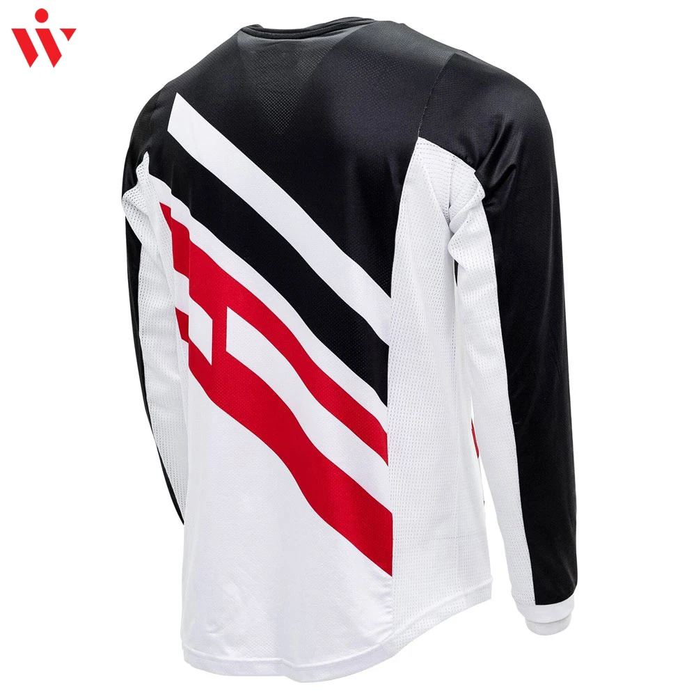 2023 Professional Customized Logo Printing Light Weight Outdoor Racing Wear Motocross Shirt With Full Sleeves