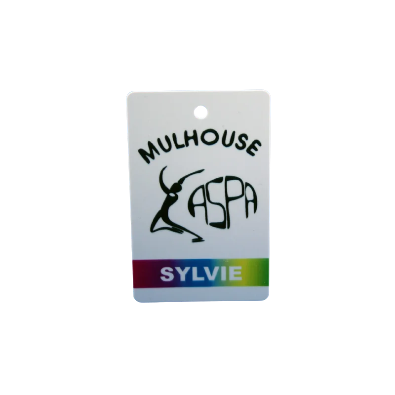 Custom Printing Add Company Name And Logo Event Badges Impression Carte PVC Card Perforation Non-rip