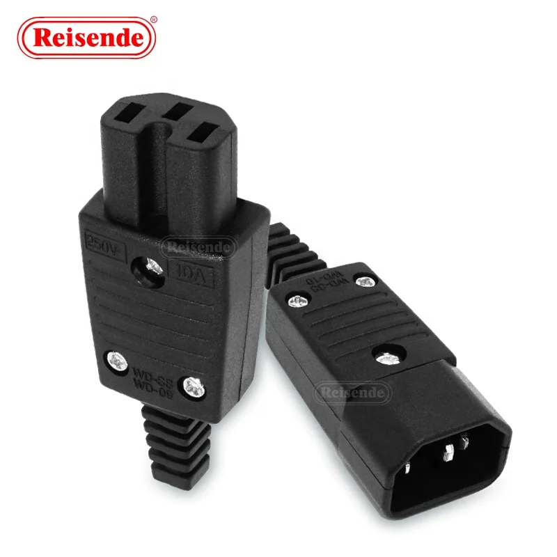 IEC320 C14 C15 AC PDU/UPS Wired Power Outlet Socket Cable Assemble Install Electrical Panel Receptacle AC Socket 250V 10A
