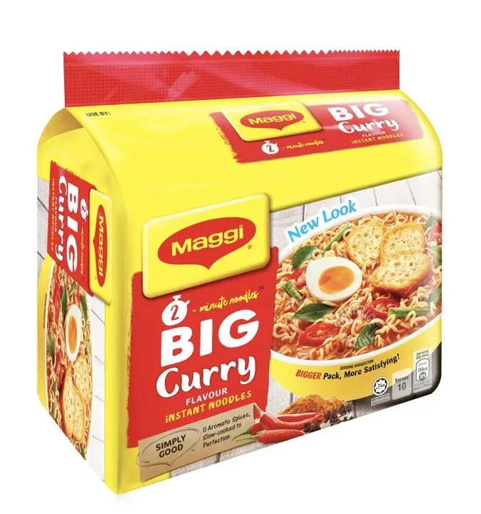 INSTANT NOODLES MAGGI 2 MINUTE BIG CURRY 2-MINN [12 x 5 x 80g] FAST EASY HOME COOKED MEAL HALAL WHOLESALER MALAYSIA