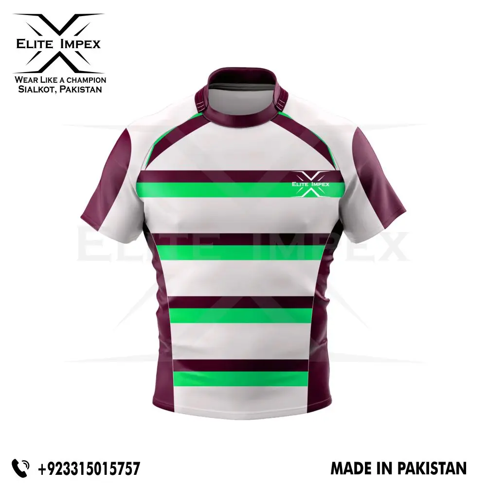 Design Your Custom Team Wear Custom Printing Rugby Uniform Factory Made Wholesale Price Quick Dry Rugby Uniform