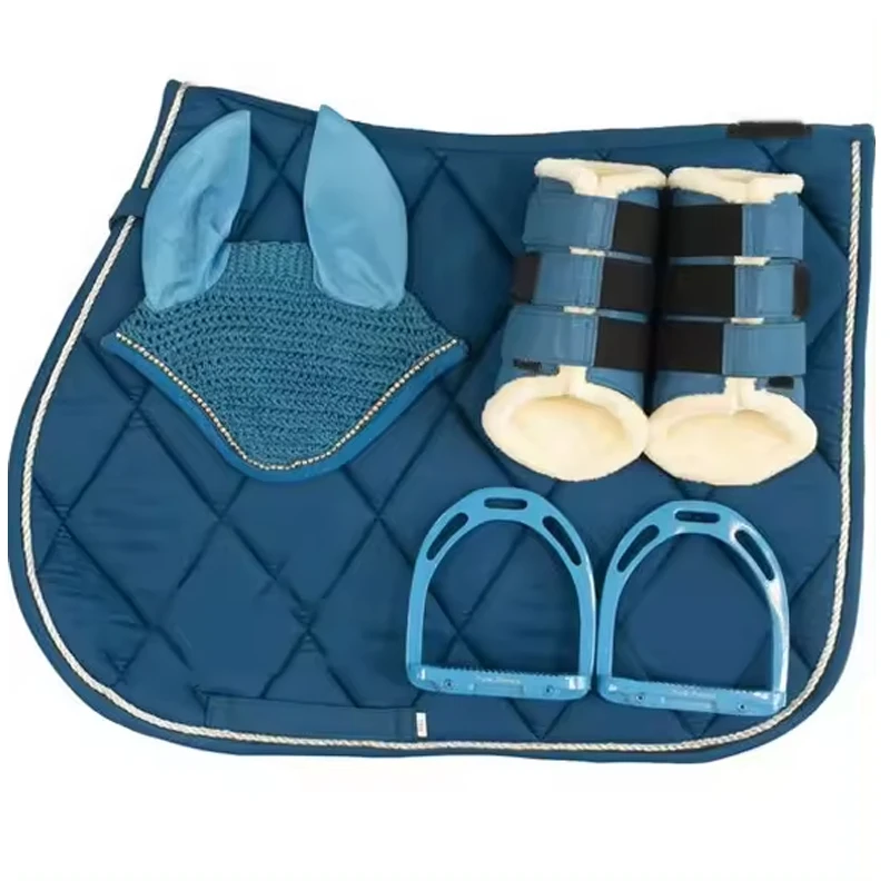 Custom Color Glitter Saddle Pad Matching Sets Polycotton Lining for Dressage and Jumping Customizable Saddle Pad Set OEM