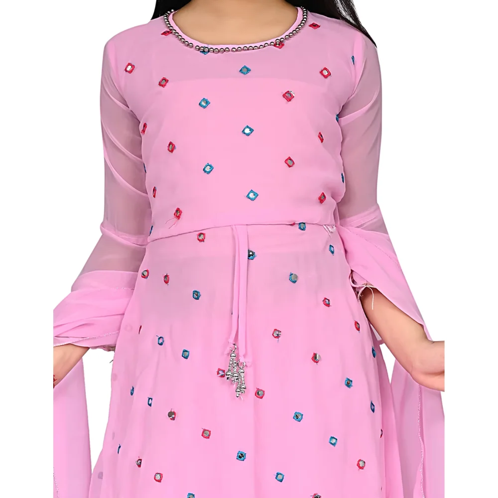 High Quality Polka Dot Chiffon Shara Kurti Set for Ladies Traditional Style Dress for Party & Casual Wear Bulk Orders from India