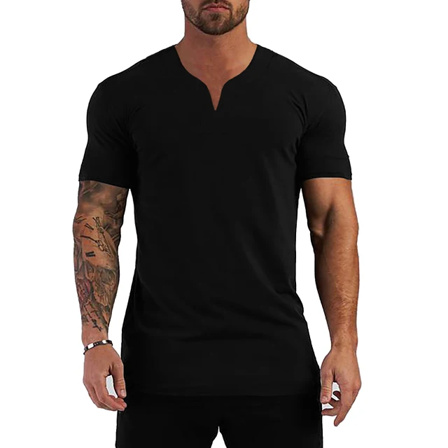 Custom made printing Plus Logo T shirt stretch breathable Comfortable t shirts, 95 cotton 5 spandex gym sports t shirt