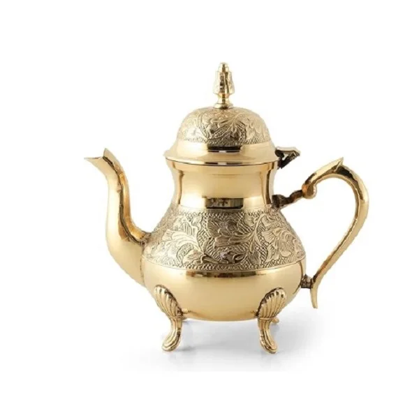 New Arrival Turkish Brass Hammered Teapot Indian Fancy Centerpiece Cheap Price Selling Handmade Fancy Brass Teapot Hammered