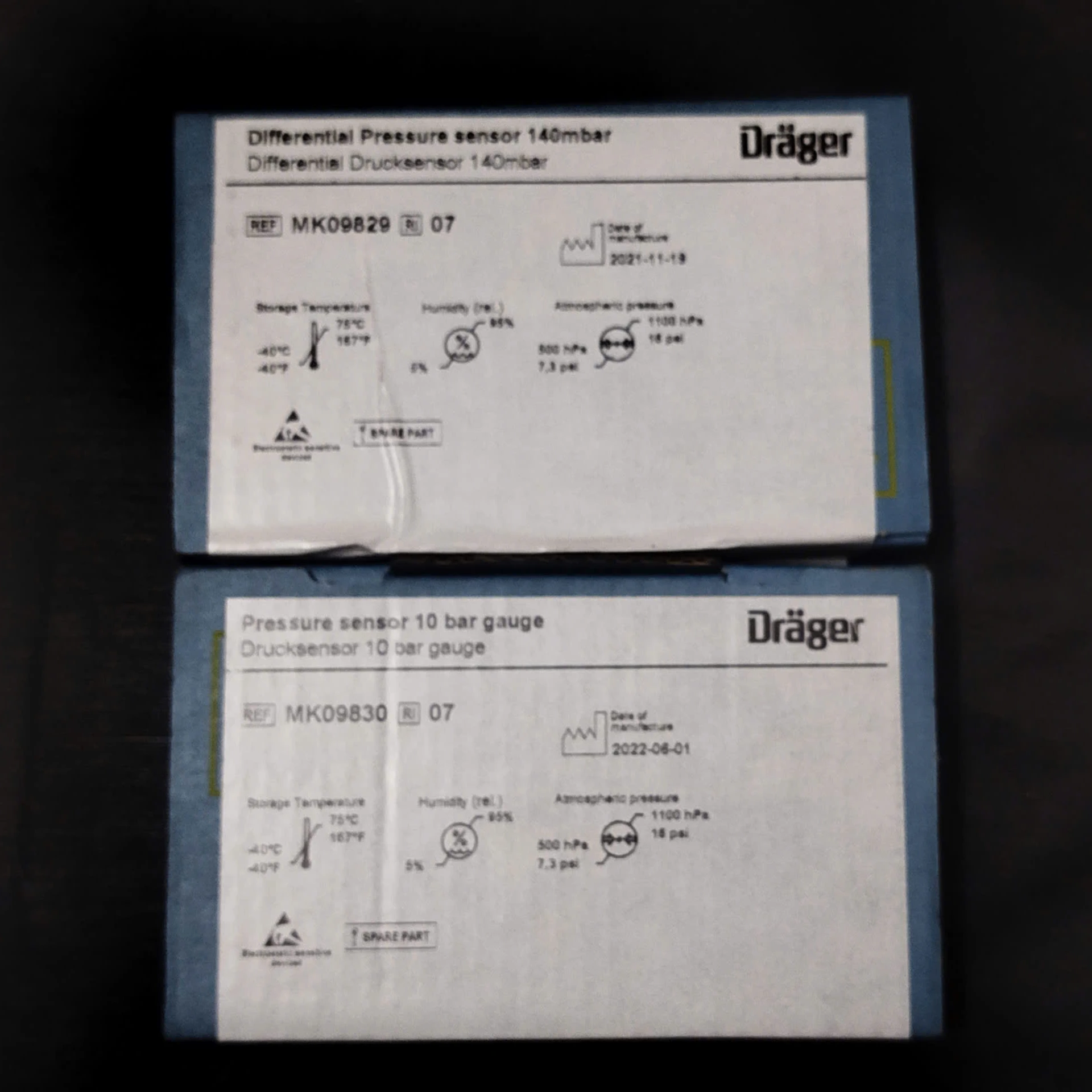 MK09829 DIFFERENTIAL PRESSURE SENSOR 140MBAR