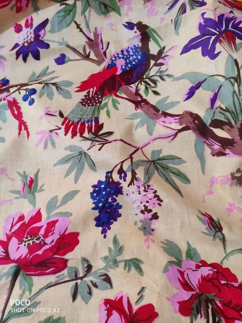 Frida Kahlo Inspired Print, Frida Print, Fabric For Dress Making, Curtain, Cushion, And , Creative Craft. by Indian Exporter