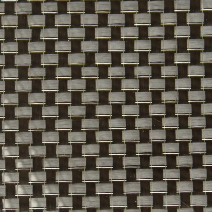 metal wire hybrid carbon  fiber fabric