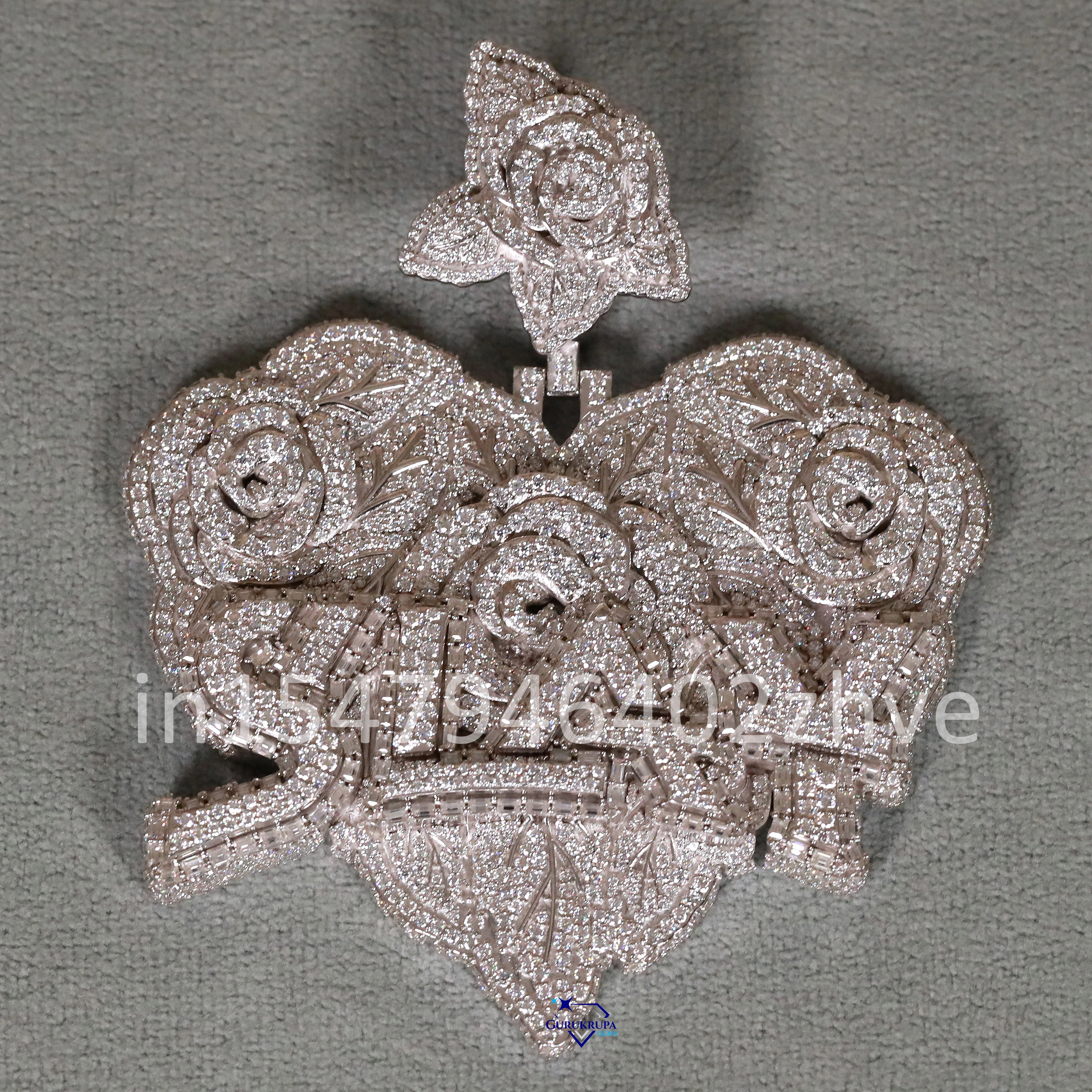 Latest 14kt White Gold Lab Grown Diamond Pendants for Men Enhanced VVS Clarity Stylish Hip-Hop Jewelry Made from Sterling Silver