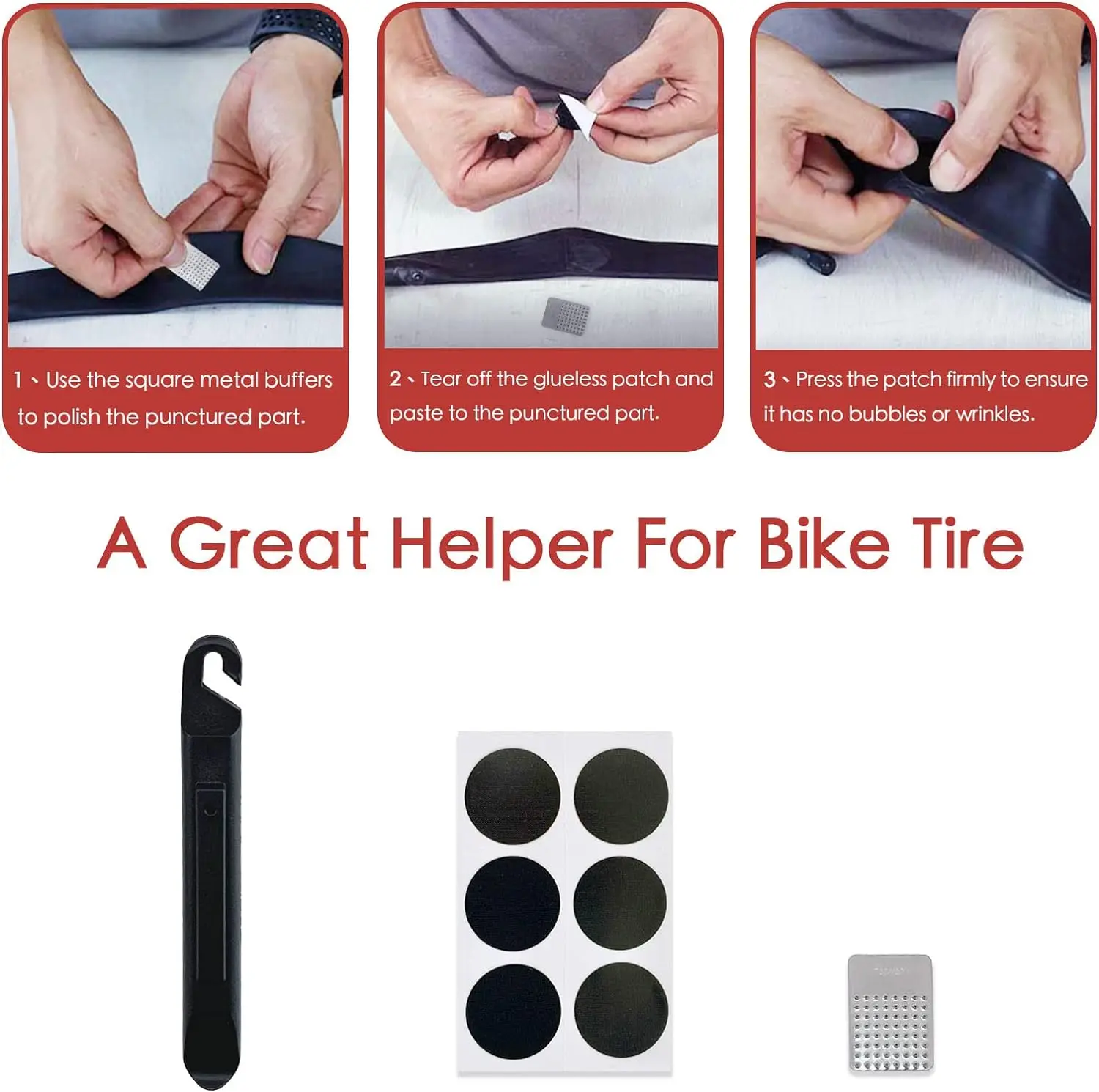 tire repair tool kit bag for bike