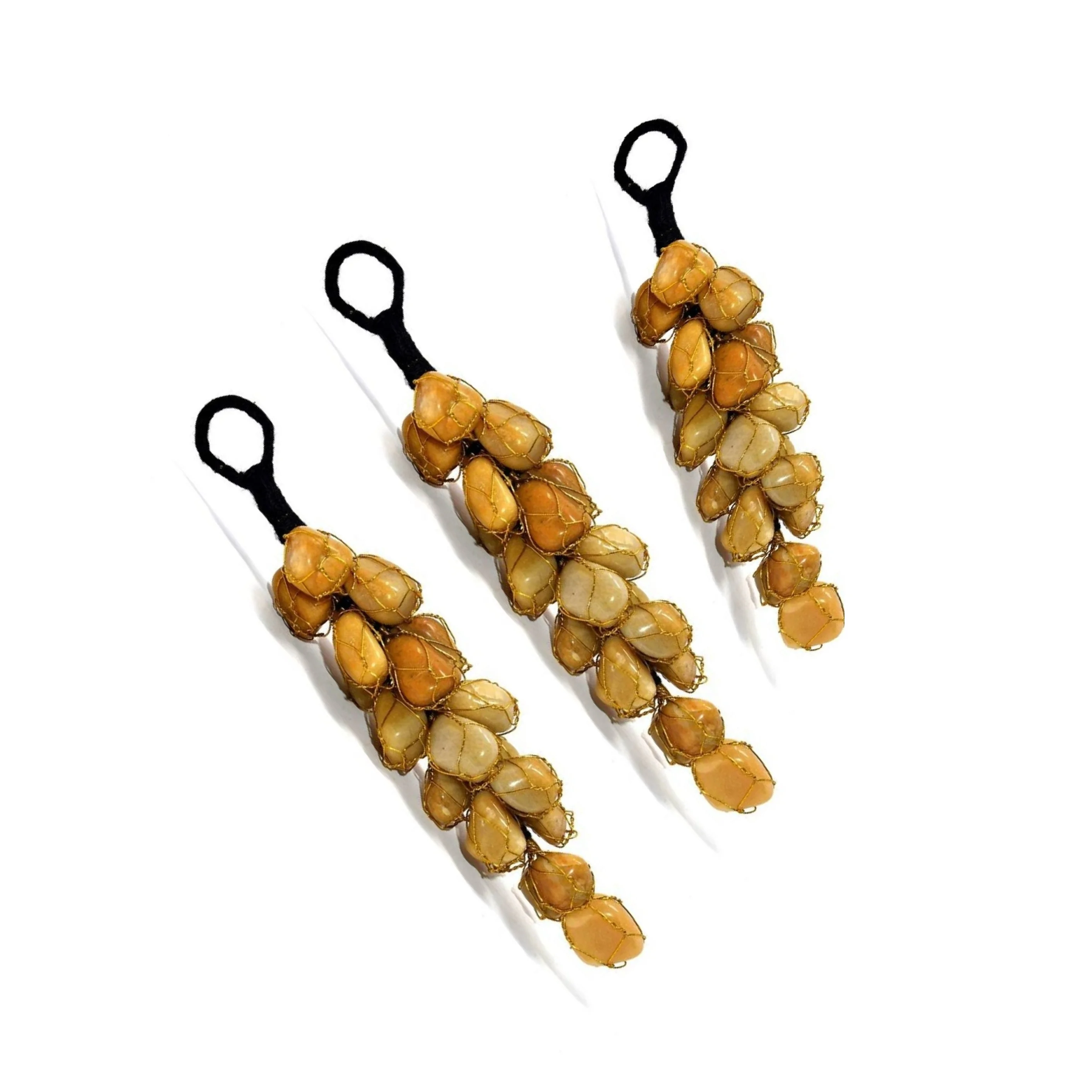 Wholesale Natural Gemstone Golden Quartz Tumbled Grapes Theme Wall Hanger With Crystal Stone For Car & Home Decor Ornaments