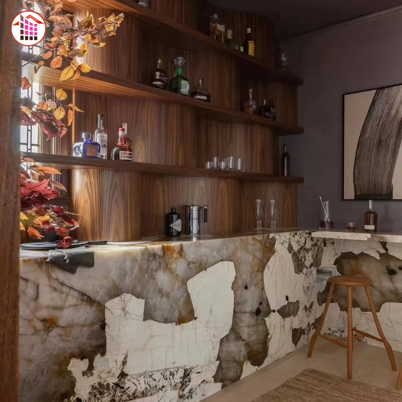 Brazil Luxury Stone Backlit Patagoina Wholesale Price Pandora White Marble Slab  Brazilian Pandora Marble