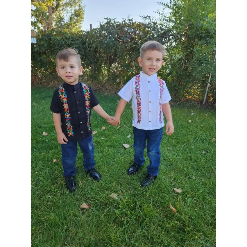 New Style Kids Boy Clothing Sets 1 Year Summer Fashion Long Sleeve Embroidered Work Pleated Beautiful Baby Boy Shirt Outfit Set