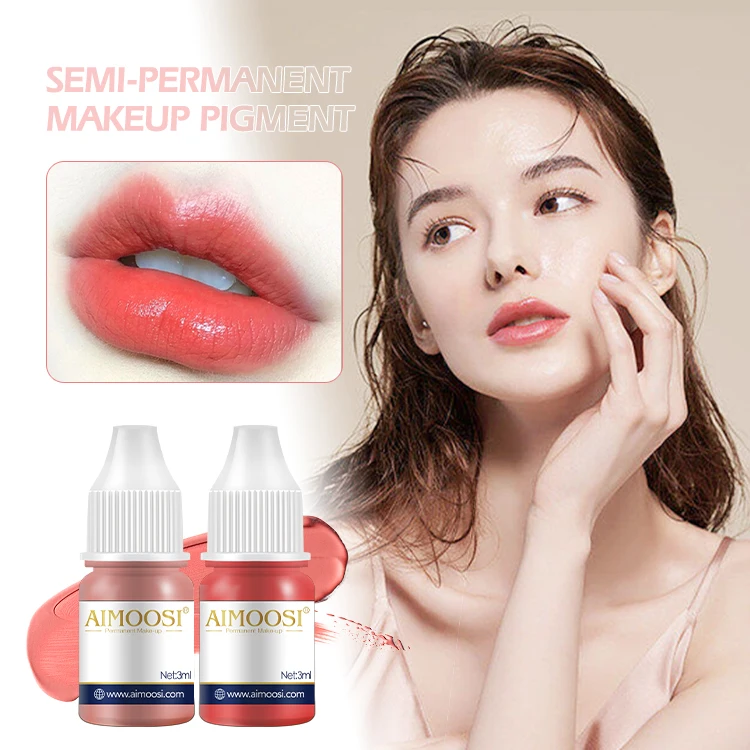 Aimoosi OEM Organic colors Micropigmentation lip eyebrow Permanent Makeup supply Pigment  Tattoo Ink Microblading Pigment