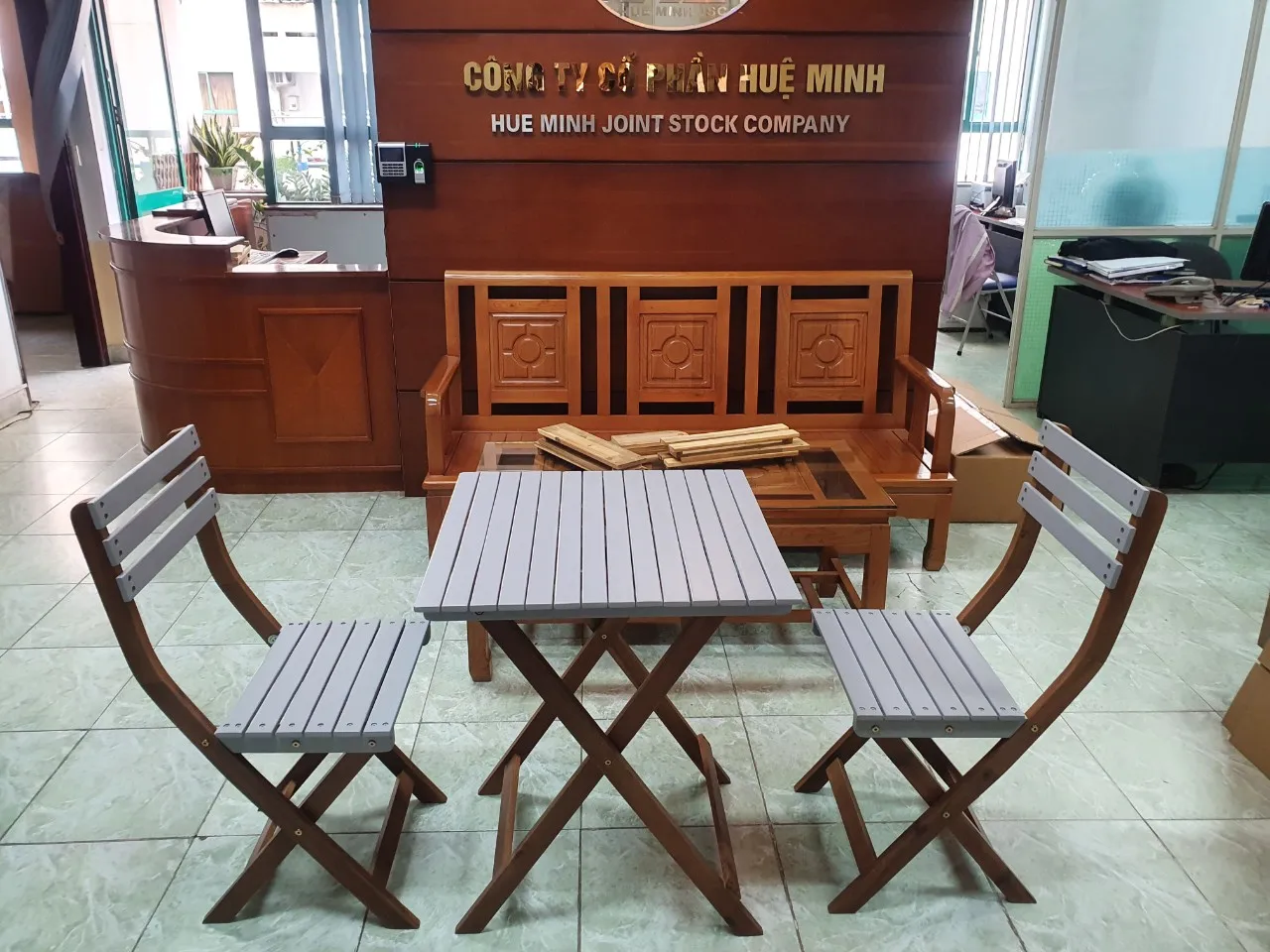 Bistro Chair for bistro table sets High quality Vietnamese acacia wood folding table and chair set for outdoor garden 13Dec 23v2