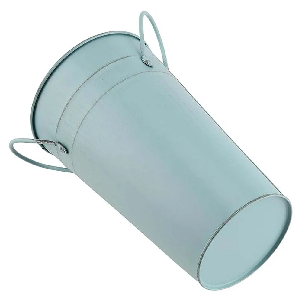 Best Quality Metal Flower Vase Rust Painted Decor Milk Can Bucket Country Primitive Jug Farmhouse Decoration Small