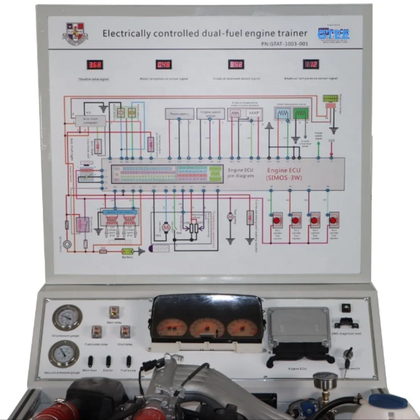 Electrically controlled dual-fuel engine training model automotive training kit didactic equipment vocational training equipment