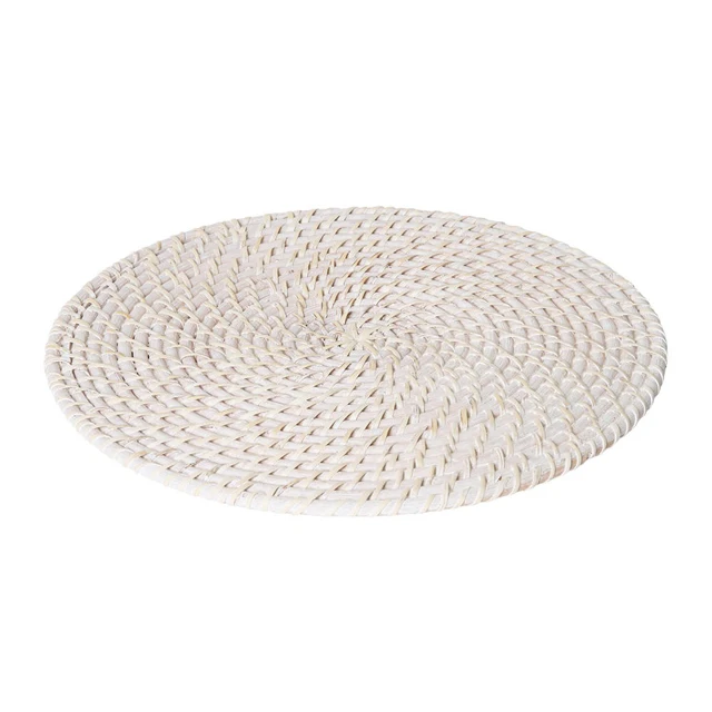Fancy Design Rattan Coaster best selling charger placemat handwork charger plates rattan Bamboo Charger Plate Wicker Plate