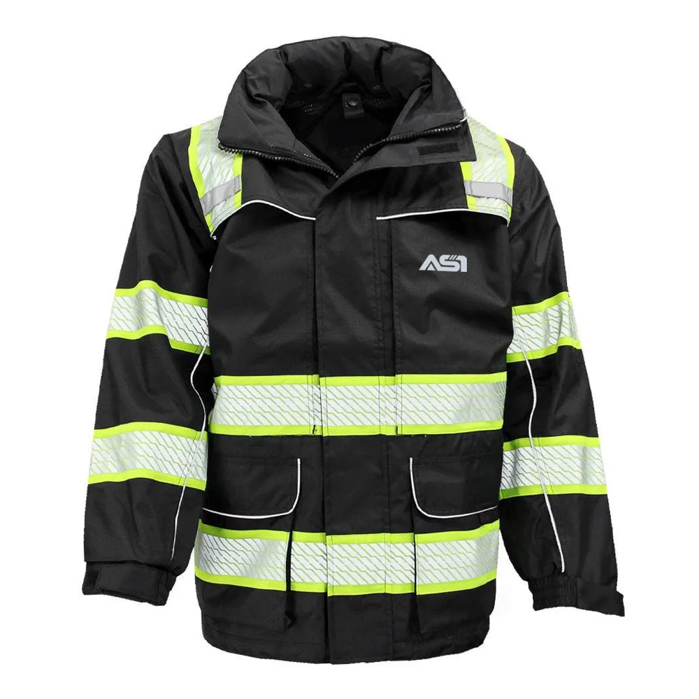 Reflective Breathable Lightweight Safety Jacket Pakistan Made High-Visible Safety Jacket Construction Workwear Men Safety Jacket