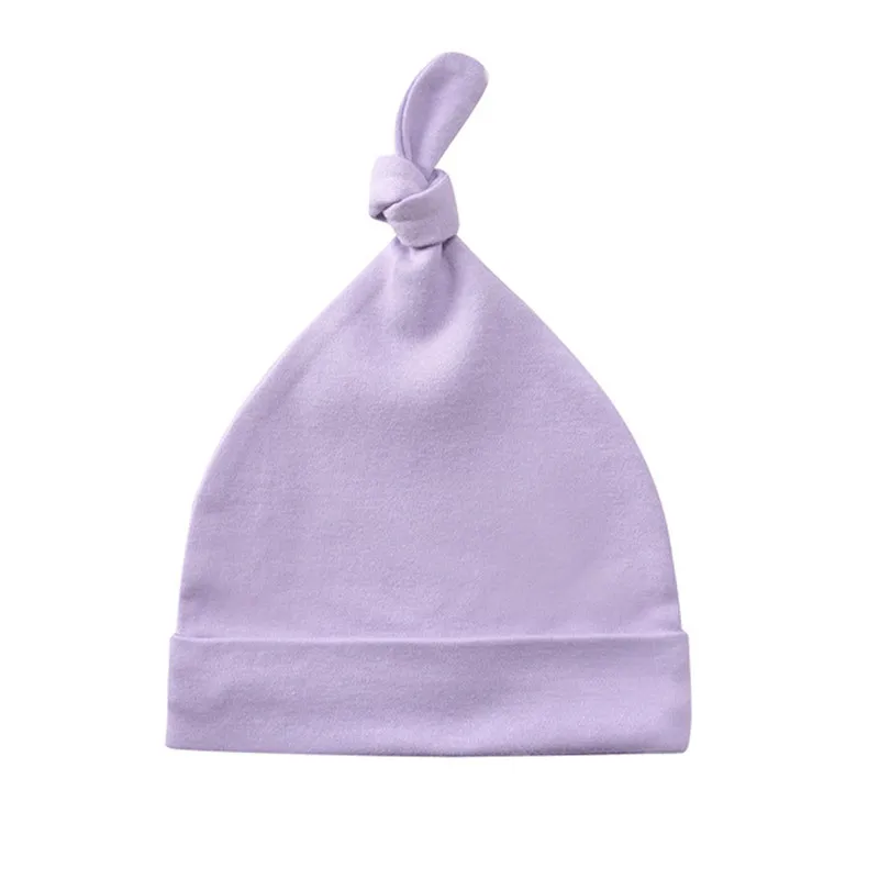 baby Knotted Hat Soft Cap in Summer for Baby Plain Custom White Kids Gifts Winter Unisex Knit Spring