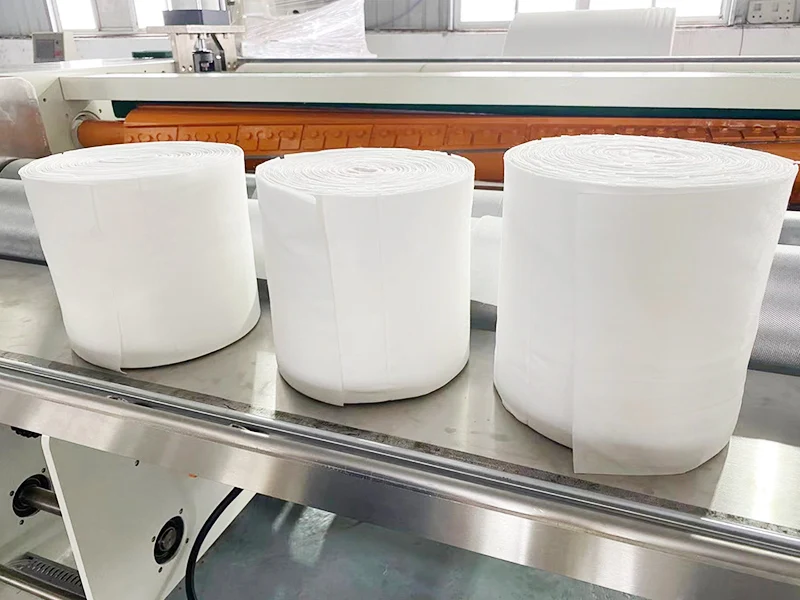 Automatic soft facial tissue paper embossing rewinding tissue rolling paper making machine with band saw